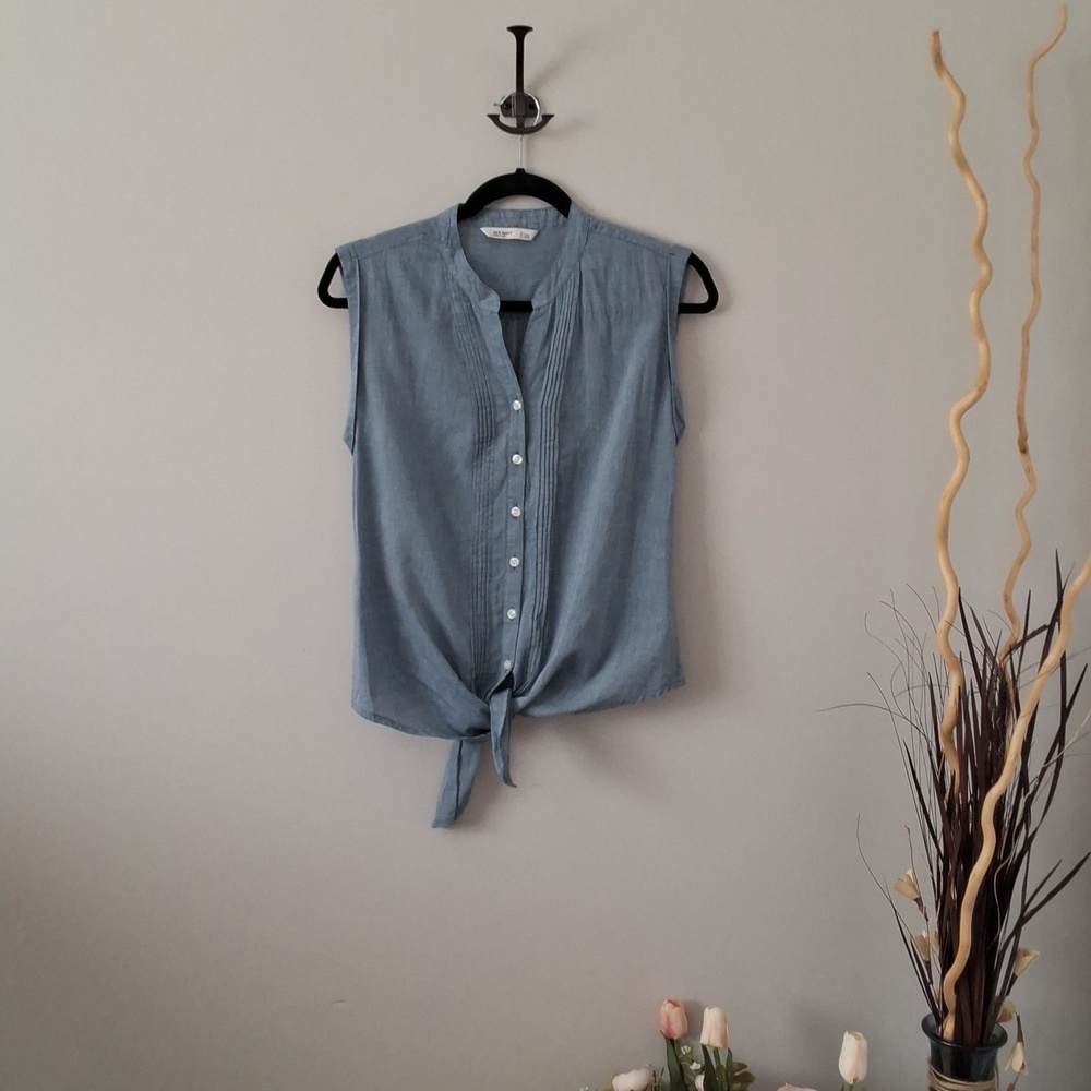 Old Navy Xs denim sleeves top